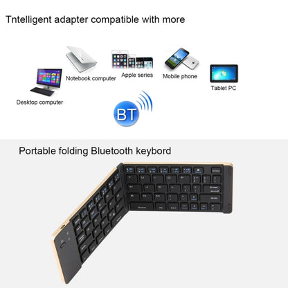 F66 Foldable Bluetooth Wireless 66 Keys Keyboard, Support Android / Windows / iOS(Gold) - Wireless Keyboard by PMC Jewellery | Online Shopping South Africa | PMC Jewellery | Buy Now Pay Later Mobicred