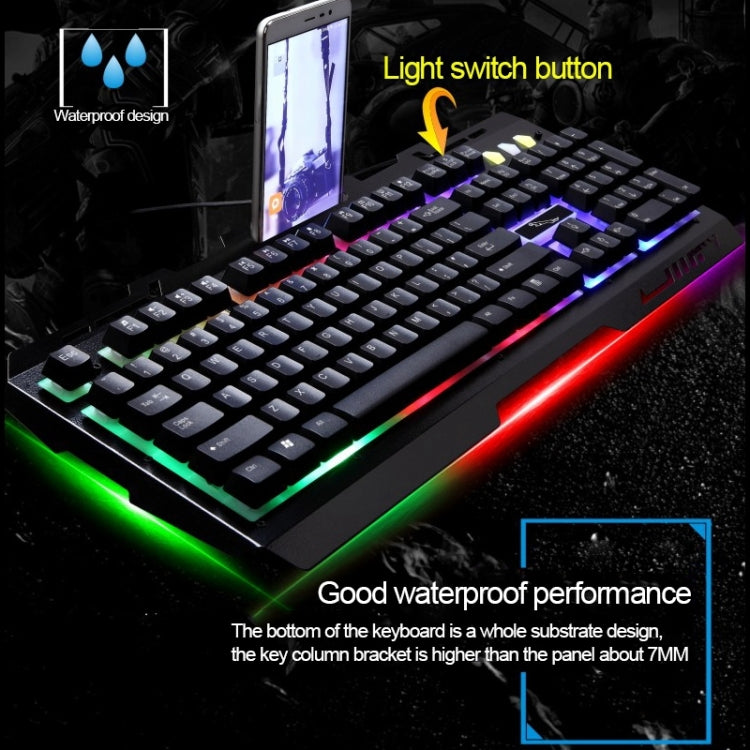 Chasing Leopard G700 USB RGB Backlight Wired Optical Gaming Mouse and Keyboard Set, Keyboard Cable Length: 1.35m, Mouse Cable Length: 1.3m(Black) - Wired Keyboard by Chasing Leopard | Online Shopping South Africa | PMC Jewellery | Buy Now Pay Later Mobicred