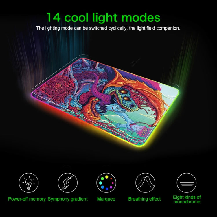 Computer Monster Pattern Illuminated Mouse Pad, Size: 90 x 40 x 0.4cm - Mouse Pads by PMC TechLife | Online Shopping South Africa | PMC TechLife | Buy Now Pay Later Mobicred