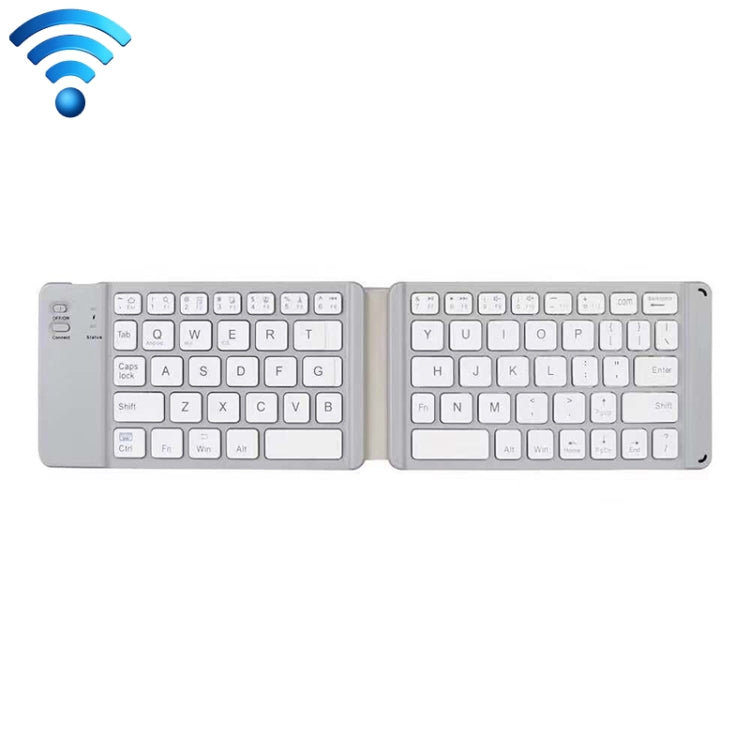 K018 USB Charging Foldable 67 Keys Bluetooth Wireless Keyboard (Silver) - Wireless Keyboard by PMC Jewellery | Online Shopping South Africa | PMC Jewellery | Buy Now Pay Later Mobicred