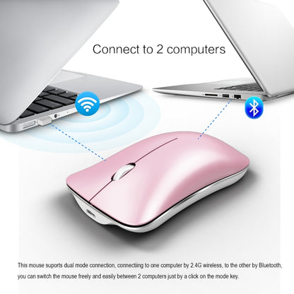 HXSJ T23F Bluetooth + 2.4GHz Wireless Dual Modes 4-Keys 1600 DPI Adjustable Ergonomics Optical Mouse - Wireless Mice by HXSJ | Online Shopping South Africa | PMC Jewellery | Buy Now Pay Later Mobicred