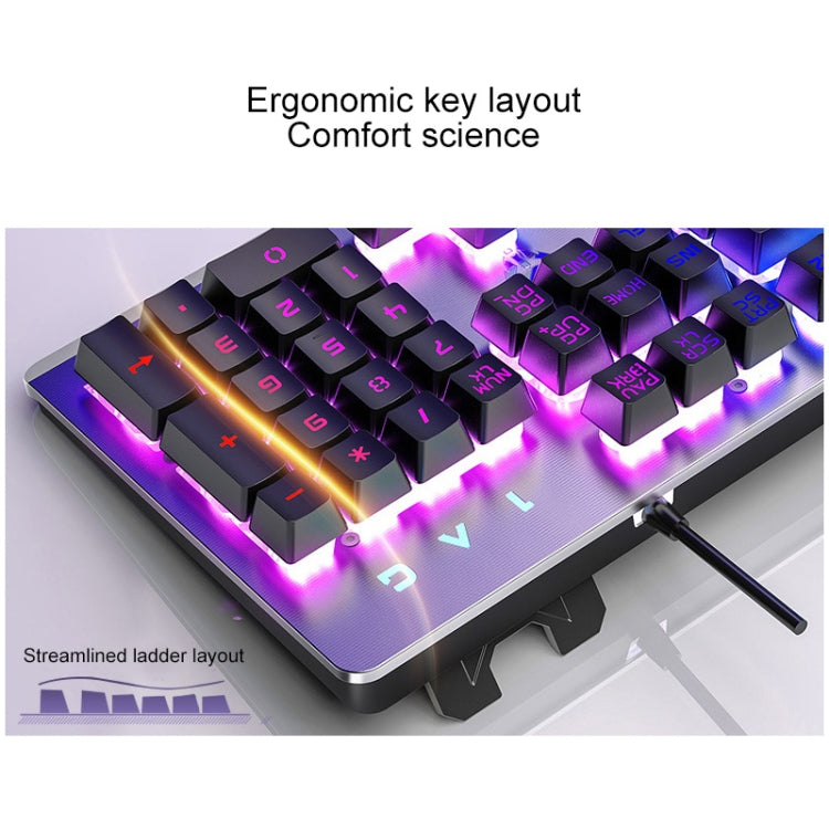 YINDIAO K002 USB Wired Mechanical Feel Sound Control RGB Backlight Keyboard + Optical Silent Mouse Set(Black) - Wired Keyboard by YINDIAO | Online Shopping South Africa | PMC Jewellery | Buy Now Pay Later Mobicred