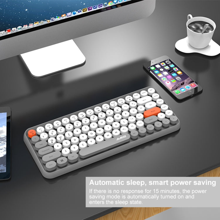 Ajazz 308I 84 Keys Tablet Mobile Phone Computer Household Office Bluetooth Keyboard(Yellow) - free shipping - PMC Jewellery - Order now!