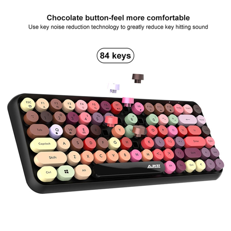 Ajazz 308I 84 Macaroon Keys Tablet Mobile Phone Computer Household Office Bluetooth Keyboard - Wireless Keyboard by Ajazz | Online Shopping South Africa | PMC Jewellery | Buy Now Pay Later Mobicred