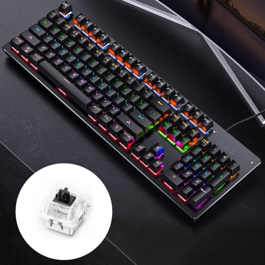 YINDIAO Classic Square Keys Mixed Light USB Mechanical Gaming Wired Keyboard, Black Shaft (Black) - Wired Keyboard by YINDIAO | Online Shopping South Africa | PMC Jewellery | Buy Now Pay Later Mobicred