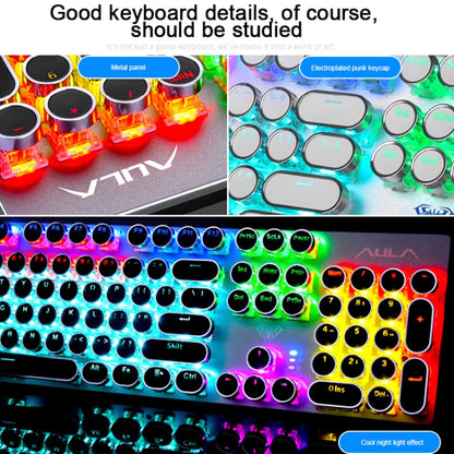 AULA S2016 104-keys Square Key Cap Mixing Light Mechanical Blue Switch Metal Panel Wired USB Gaming Keyboard, Length: 1.6m - Wired Keyboard by AULA | Online Shopping South Africa | PMC Jewellery | Buy Now Pay Later Mobicred