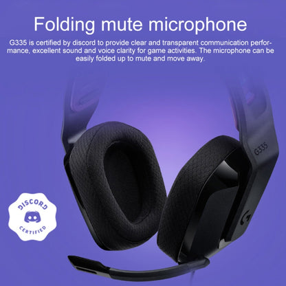 Logitech G335 Foldable Wired Gaming Headset with Microphone (Black) - Multimedia Headset by Logitech | Online Shopping South Africa | PMC Jewellery | Buy Now Pay Later Mobicred