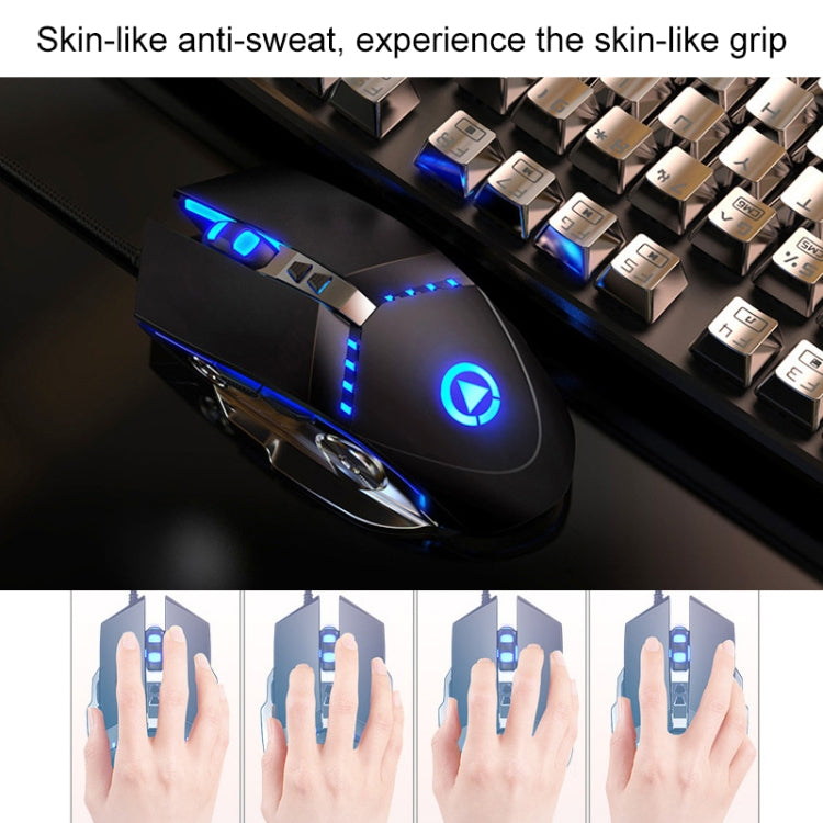 YINDIAO V2 Silent Mechanical Feel Gaming Keyboard Mouse Set (Black) - Wired Keyboard by YINDIAO | Online Shopping South Africa | PMC Jewellery | Buy Now Pay Later Mobicred