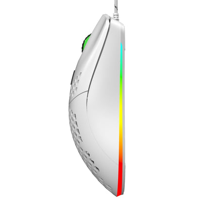 HXSJ J900 6 Keys RGB Lighting Programmable Gaming Wired Mouse (White) - Wired Mice by HXSJ | Online Shopping South Africa | PMC Jewellery | Buy Now Pay Later Mobicred