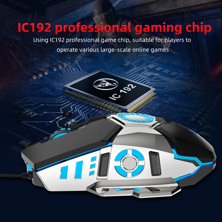 HXSJ J700 Colorful Lighting Programmable E-sports Gaming Wired Mouse - free shipping - PMC TechLife - Order now!
