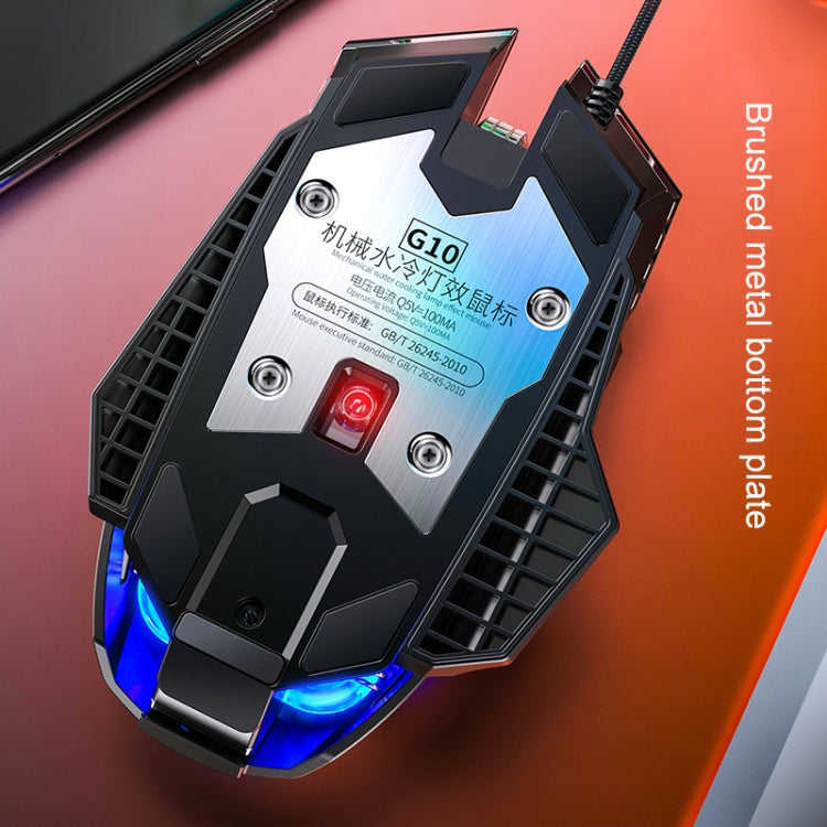 YINDIAO G10 7200DPI 7-modes Adjustable 7-keys RGB Light Wired Metal Mechanical Hard Core Macro Mouse, Style: Audio Version(Silver) - Wired Mice by YINDIAO | Online Shopping South Africa | PMC Jewellery | Buy Now Pay Later Mobicred