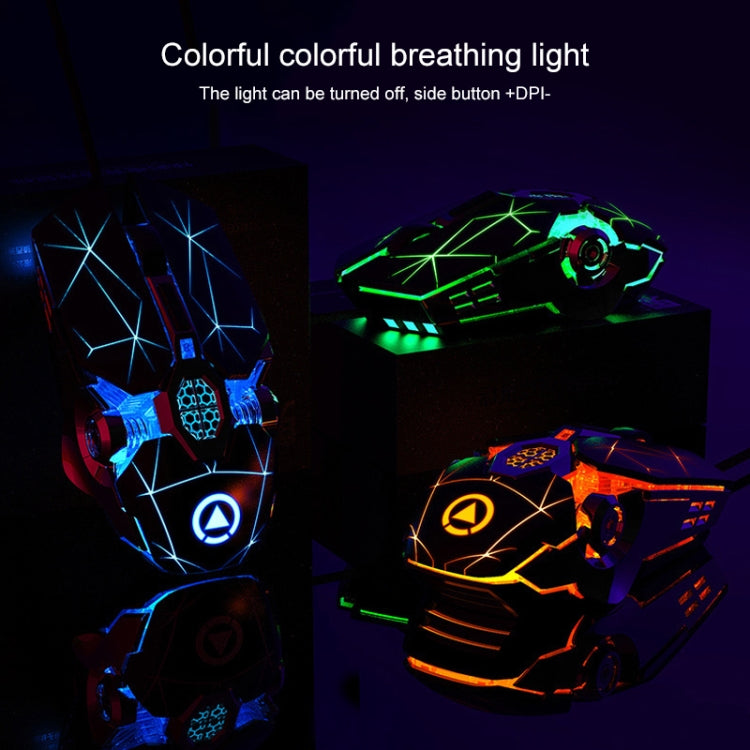 YINDIAO 3200DPI 4-modes Adjustable 7-keys RGB Light Wired Gaming Mechanical Mouse, Style: Audio Version (Black) - free shipping - PMC TechLife - Order now!