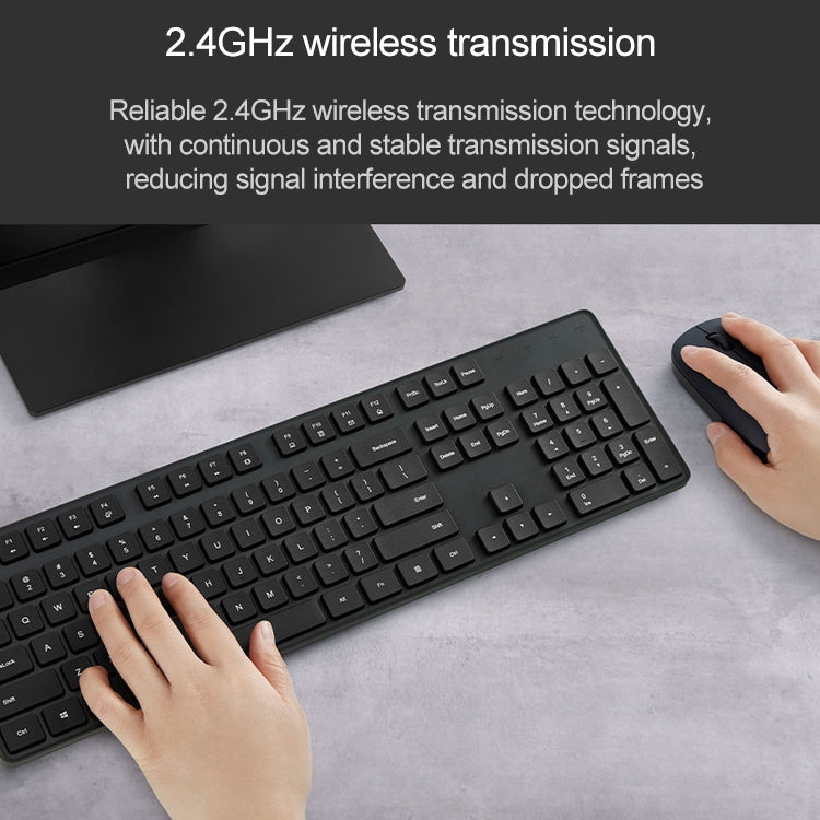 Original Xiaomi 2.4GHz Wireless Keyboard + Mouse Set 2 for Notebook Desktop Laptop(Black) - Wireless Keyboard by Xiaomi | Online Shopping South Africa | PMC Jewellery | Buy Now Pay Later Mobicred