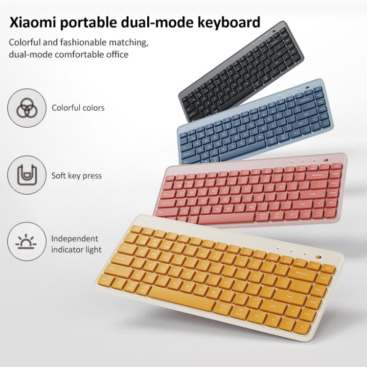 Original Xiaomi XMBXJP01YM 85 Keys Portable Dual-mode Keyboard (Beige White) - Wireless Keyboard by Xiaomi | Online Shopping South Africa | PMC Jewellery | Buy Now Pay Later Mobicred