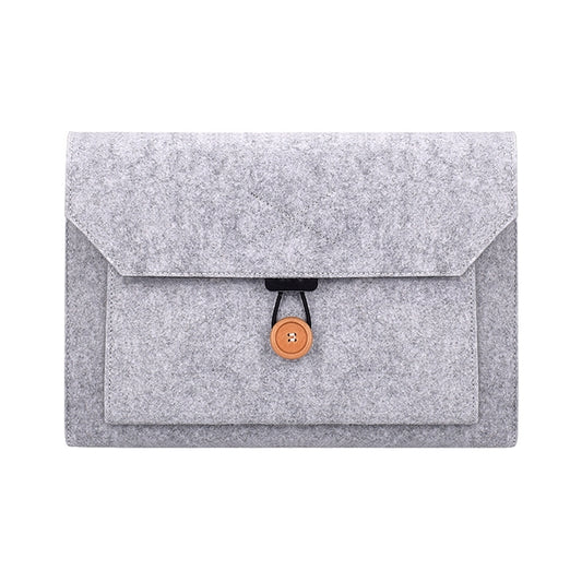 ND06 Multi-purpose Felt Button Laptop Inner Bag for 12.5 inch Laptop(Grey) - Other by PMC Jewellery | Online Shopping South Africa | PMC Jewellery | Buy Now Pay Later Mobicred