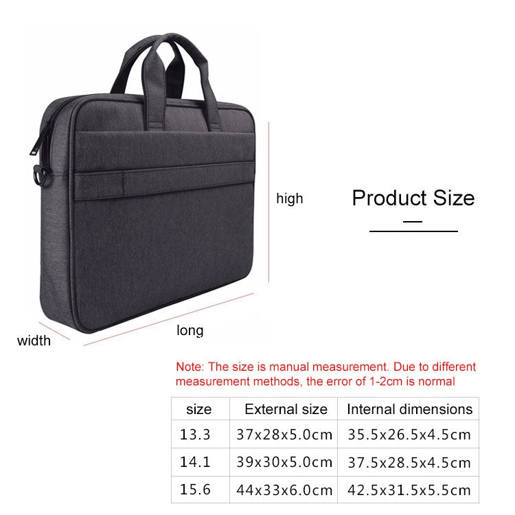 DJ03 Waterproof Anti-scratch Anti-theft One-shoulder Handbag for 14.1 inch Laptops, with Suitcase Belt(Black) - 14.1 inch by PMC Jewellery | Online Shopping South Africa | PMC Jewellery | Buy Now Pay Later Mobicred