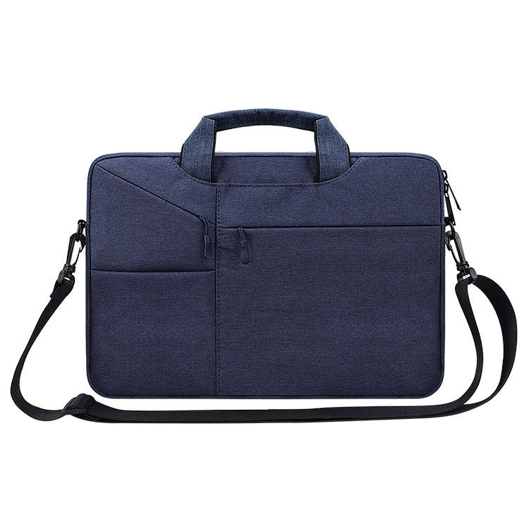 ST02S Waterproof Tear Resistance Hidden Portable Strap One-shoulder Handbag for 14.1 inch Laptops, with Suitcase Belt(Navy Blue) - 14.1 inch by PMC Jewellery | Online Shopping South Africa | PMC Jewellery | Buy Now Pay Later Mobicred