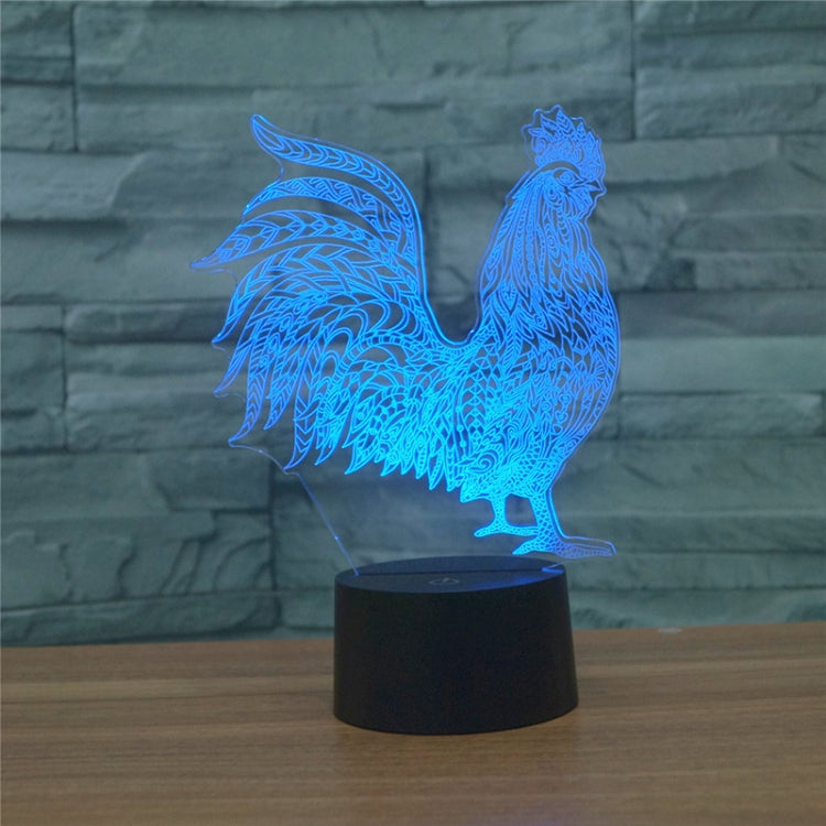 Cock Shape 3D Colorful LED Vision Light Table Lamp, Crack Remote Control Version - Novelty Lighting by PMC TechLife | Online Shopping South Africa | PMC TechLife | Buy Now Pay Later Mobicred