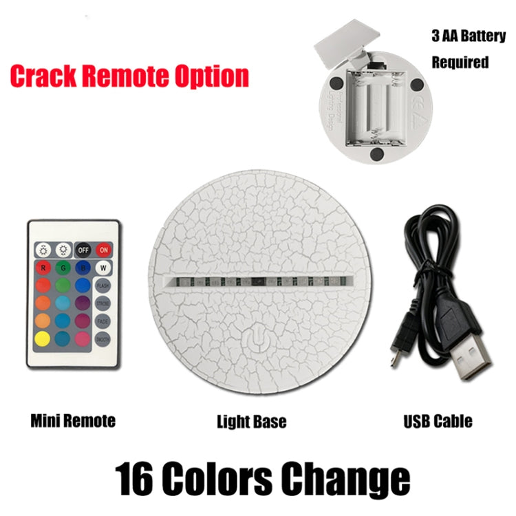 Butterfly Shape 3D Colorful LED Vision Light Table Lamp, Crack Remote Control Version - Novelty Lighting by PMC TechLife | Online Shopping South Africa | PMC TechLife | Buy Now Pay Later Mobicred