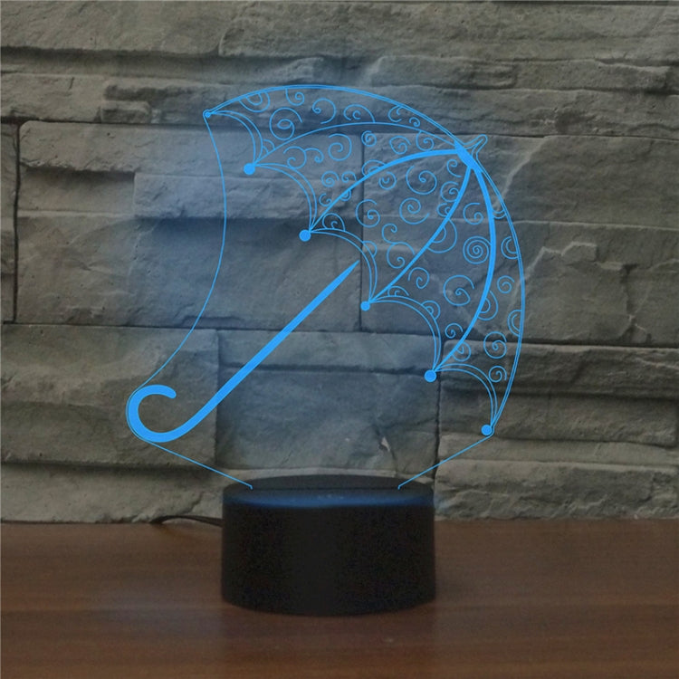 Umbrella Shape 3D Colorful LED Vision Light Table Lamp, Charging Touch Version - Novelty Lighting by PMC TechLife | Online Shopping South Africa | PMC TechLife | Buy Now Pay Later Mobicred
