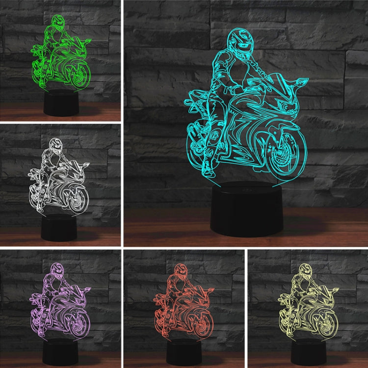 Motorcycle Shape 3D Colorful LED Vision Light Table Lamp, USB Touch Version - Novelty Lighting by PMC TechLife | Online Shopping South Africa | PMC TechLife | Buy Now Pay Later Mobicred