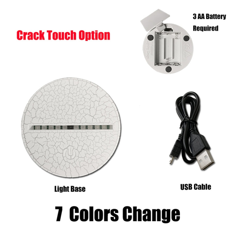 Saturn Shape 3D Colorful LED Vision Light Table Lamp, Crack Touch Version - Novelty Lighting by PMC TechLife | Online Shopping South Africa | PMC TechLife | Buy Now Pay Later Mobicred