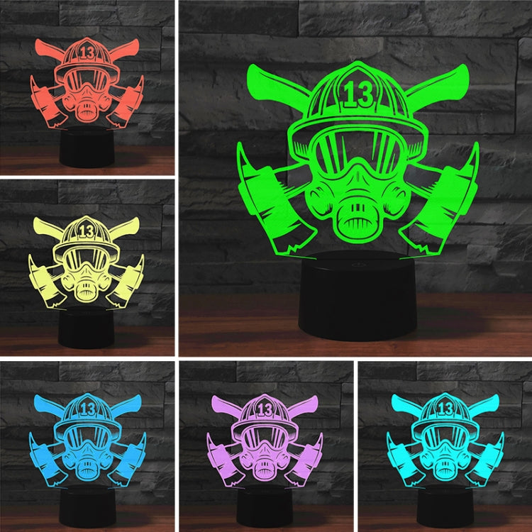 Fire Fighting Shape 3D Colorful LED Vision Light Table Lamp, Crack Remote Control Version - Novelty Lighting by PMC TechLife | Online Shopping South Africa | PMC TechLife | Buy Now Pay Later Mobicred