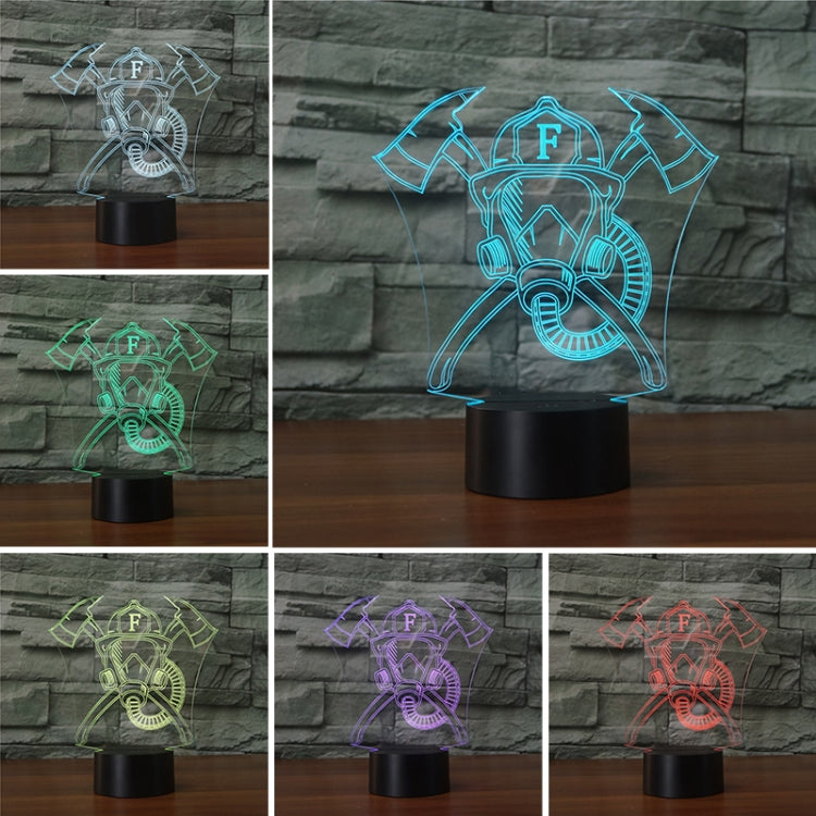 Fire Mask Shape 3D Colorful LED Vision Light Table Lamp, USB Touch Version - Novelty Lighting by PMC TechLife | Online Shopping South Africa | PMC TechLife | Buy Now Pay Later Mobicred