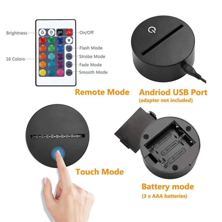 Bear Shape 3D Colorful LED Vision Light Table Lamp, USB Touch Version - free shipping - PMC TechLife - Order now!