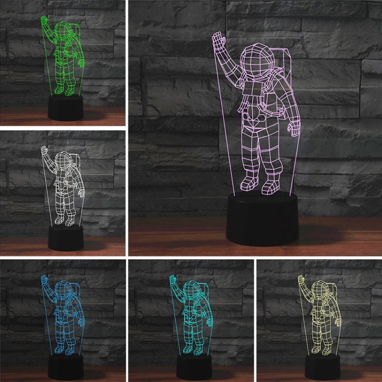 Astronaut Shape 3D Colorful LED Vision Light Table Lamp, 16 Colors Remote Control Version - Novelty Lighting by PMC TechLife | Online Shopping South Africa | PMC TechLife | Buy Now Pay Later Mobicred
