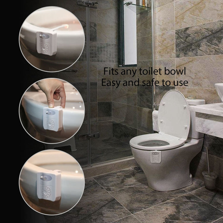 16-colors PIR Motion Sensor + Light Sensor UV Sterilization Aromatherapy LED Light, Home Toilet Bathroom Seat Night Light, DC 5V - Sensor LED Lights by PMC TechLife | Online Shopping South Africa | PMC TechLife | Buy Now Pay Later Mobicred