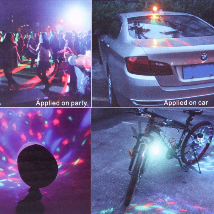 3W Mini 3ATM  water resistant  Rotating Magic Ball LED Stage Light, with Bicycle Mount - free shipping - PMc TechLife - Order now!