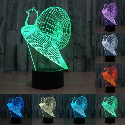 Snail Style 3D Touch Switch Control LED Light , 7 Color Discoloration Creative Visual Stereo Lamp Desk Lamp Night Light - Novelty Lighting by PMC Jewellery | Online Shopping South Africa | PMC Jewellery | Buy Now Pay Later Mobicred