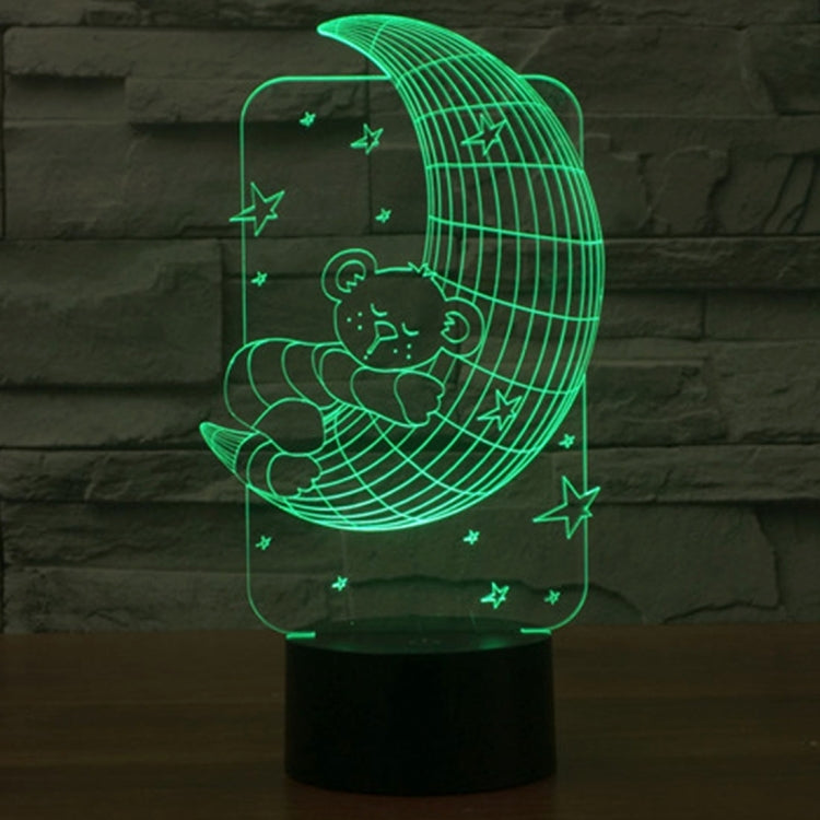 Moon Bears Style 3D Touch Switch Control LED Light , 7 Color Discoloration Creative Visual Stereo Lamp Desk Lamp Night Light - Novelty Lighting by PMC TechLife | Online Shopping South Africa | PMC TechLife | Buy Now Pay Later Mobicred