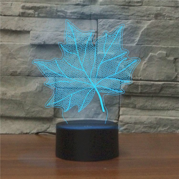 Maple Leaf Shape 3D Colorful LED Vision Light Table Lamp, 16 Colors Remote Control Version - Novelty Lighting by PMC TechLife | Online Shopping South Africa | PMC TechLife | Buy Now Pay Later Mobicred