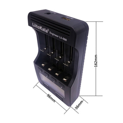 LiitoKala lii-500 Lithium Battery Charger for Li-ion IMR 18650, 26650, 16340, 14500, 10440, 18500, EU Plug - Charger & Converter by PMC Jewellery | Online Shopping South Africa | PMC Jewellery | Buy Now Pay Later Mobicred