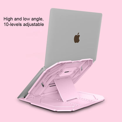 T3 Multi-function Hollow Design Cooling Bracket with 10-Level Adjustable Angle for Notebook,  MacBook, iPad, Mobile Phones(White) - Cooling Pads by PMC Jewellery | Online Shopping South Africa | PMC Jewellery | Buy Now Pay Later Mobicred