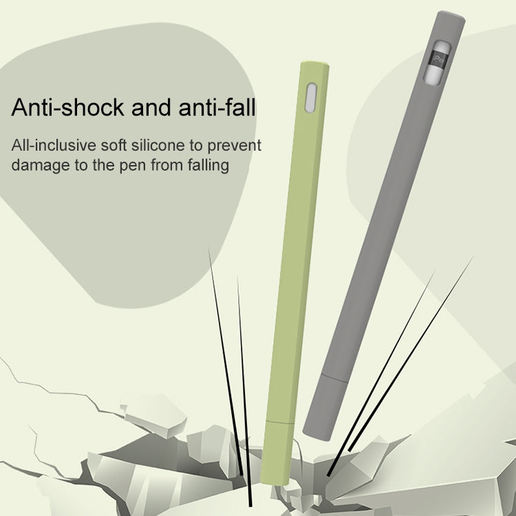 LOVE MEI For Apple Pencil 2 Triangle Shape Stylus Pen Silicone Protective Case Cover(Fluorescent Green) - Pencil Accessories by LOVE MEI | Online Shopping South Africa | PMC TechLife | Buy Now Pay Later Mobicred
