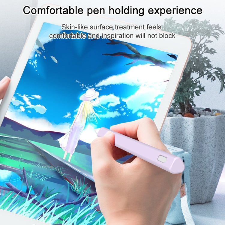 LOVE MEI For Apple Pencil 2 Triangle Shape Stylus Pen Silicone Protective Case Cover(Fluorescent Green) - Pencil Accessories by LOVE MEI | Online Shopping South Africa | PMC TechLife | Buy Now Pay Later Mobicred