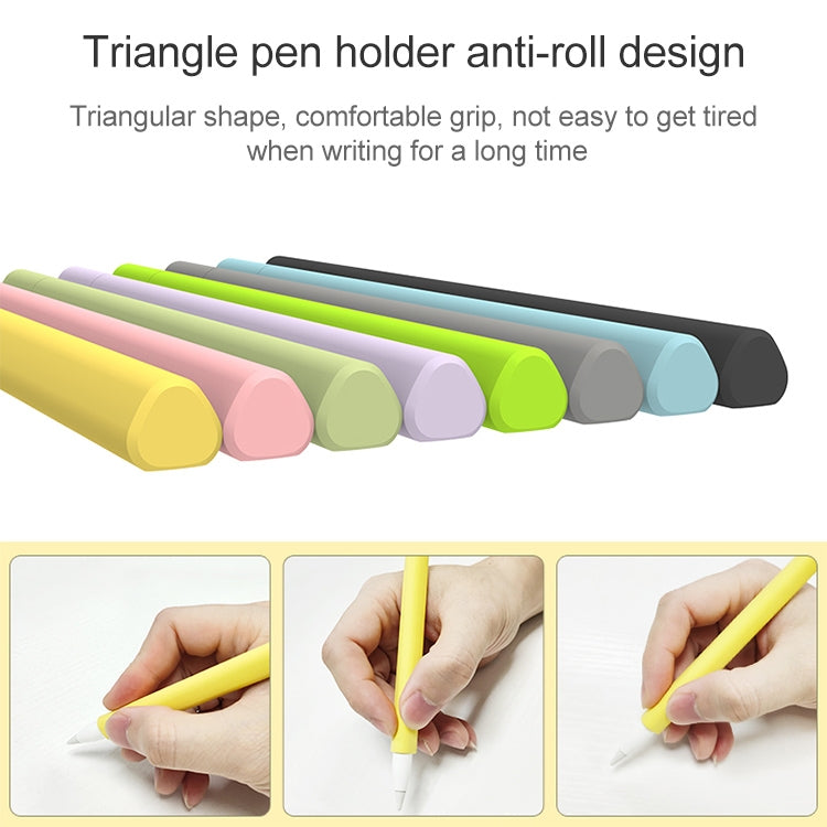 LOVE MEI For Apple Pencil 1 Triangle Shape Stylus Pen Silicone Protective Case Cover (Pink) - Pencil Accessories by LOVE MEI | Online Shopping South Africa | PMC TechLife | Buy Now Pay Later Mobicred