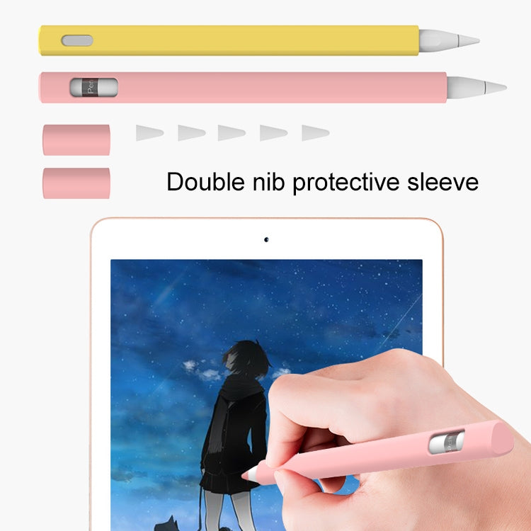 LOVE MEI For Apple Pencil 1 Triangle Shape Stylus Pen Silicone Protective Case Cover (Pink) - Pencil Accessories by LOVE MEI | Online Shopping South Africa | PMC TechLife | Buy Now Pay Later Mobicred