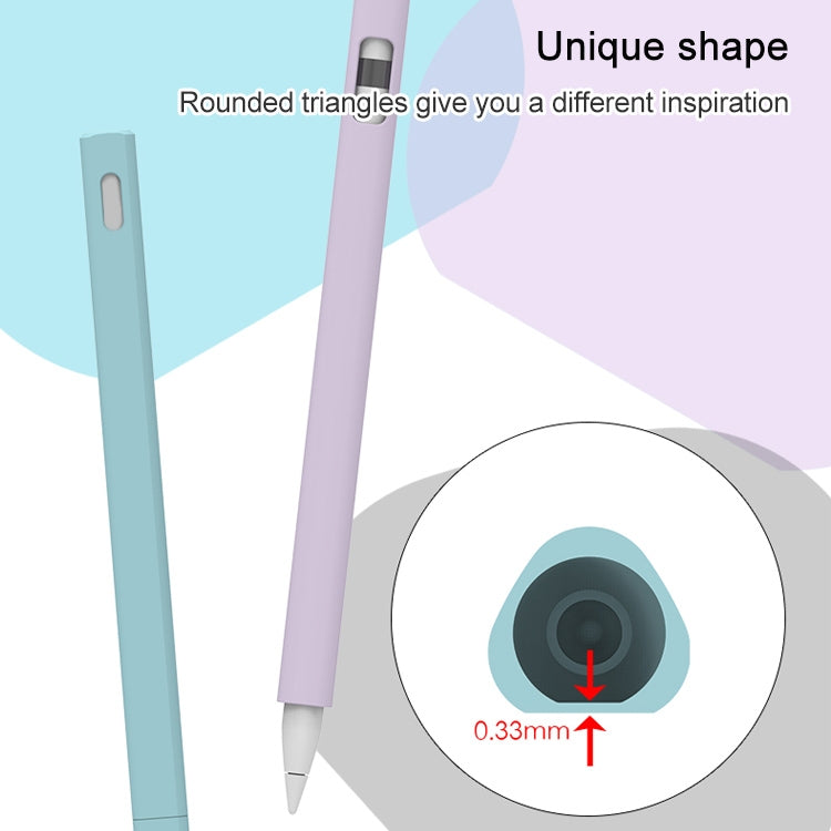 LOVE MEI For Apple Pencil 1 Triangle Shape Stylus Pen Silicone Protective Case Cover (Green) - Pencil Accessories by LOVE MEI | Online Shopping South Africa | PMC TechLife | Buy Now Pay Later Mobicred