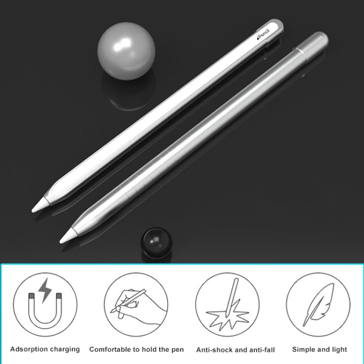 Metal Matte Non-slip Stylus Pen Protective Case for Apple Pencil 2 (Black) - free shipping - PMC Jewellery - Order now!
