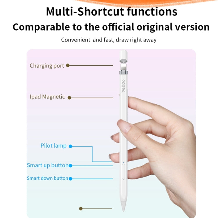 Yesido ST13 8 Pin Interface Multi-function Bluetooth Wireless Stylus Pen Capacitive Pencil for iPad (White) - free shipping - PMC Jewellery - Order now!