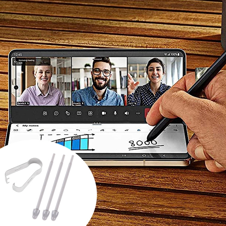 For Samsung Galaxy Z Fold5 / Fold4 / Fold3 4 in 1 Stylus Pen Replacement Pencil Tips (Grey) - Pencil Accessories by PMc TechLife | Online Shopping South Africa | PMc TechLife | Buy Now Pay Later Mobicred