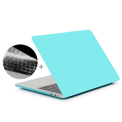 ENKAY Hat-Prince 2 in 1 Frosted Hard Shell Plastic Protective Case + Europe Version Ultra-thin TPU Keyboard Protector Cover for 2016 MacBook Pro 15.4 Inch with Touch Bar (A1707) (Blue) - MacBook Pro Cases by ENKAY | Online Shopping South Africa | PMC Jewellery | Buy Now Pay Later Mobicred