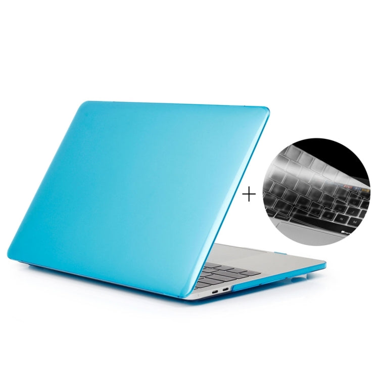 ENKAY Hat-Prince 2 in 1 Crystal Hard Shell Plastic Protective Case + Europe Version Ultra-thin TPU Keyboard Protector Cover for 2016 MacBook Pro 13.3 Inch without Touch Bar (A1708) (Baby Blue) - MacBook Pro Cases by ENKAY | Online Shopping South Africa | PMC Jewellery | Buy Now Pay Later Mobicred