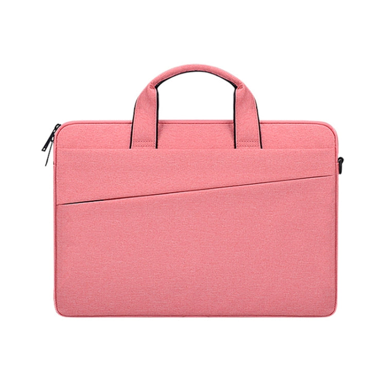 ST03S 15.4 inch Double Side Pockets Wearable Oxford Cloth Soft Handle Portable Laptop Tablet Bag(Pink) - 15 inch by PMC Jewellery | Online Shopping South Africa | PMC Jewellery | Buy Now Pay Later Mobicred