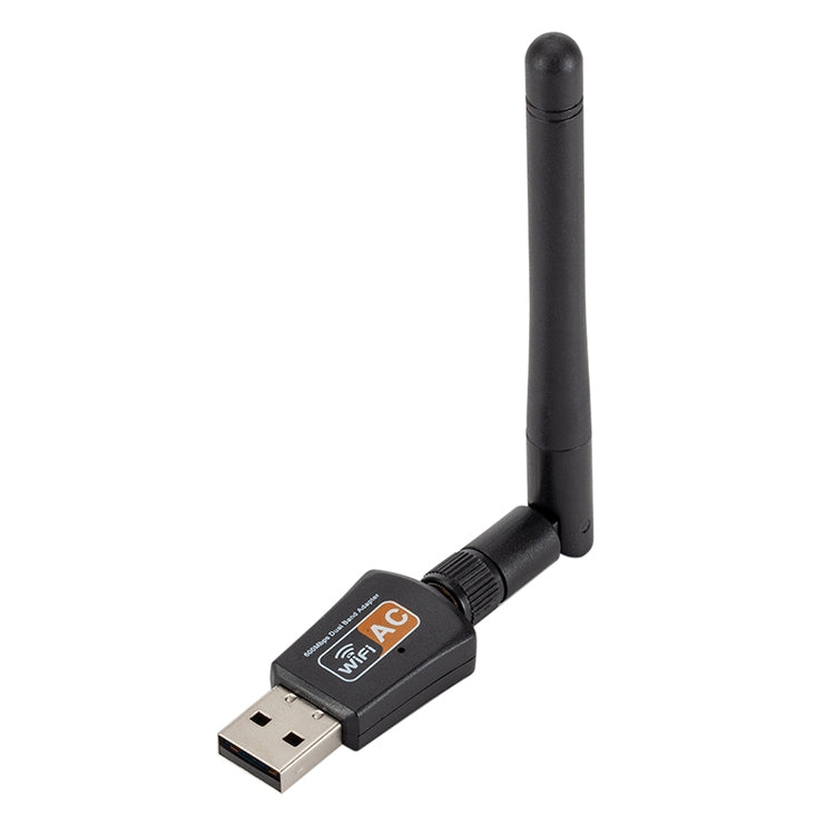 600Mbps 2.4GHz + 5Hz AC Dual Band USB WIFI Adapter with Antenna - USB Network Adapter by PMC Jewellery | Online Shopping South Africa | PMC Jewellery