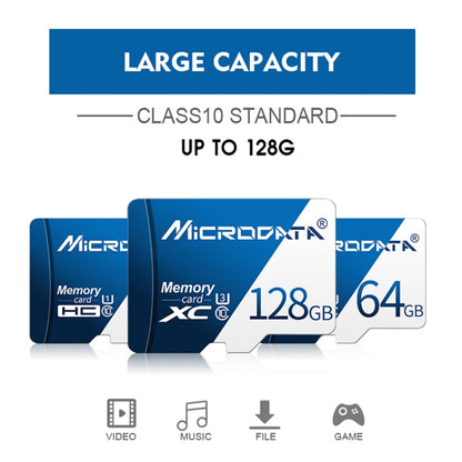 MICRODATA 128GB U3 Blue and White TF(Micro SD) Memory Card - Micro SD Card by MiCRODATA | Online Shopping South Africa | PMC Jewellery | Buy Now Pay Later Mobicred